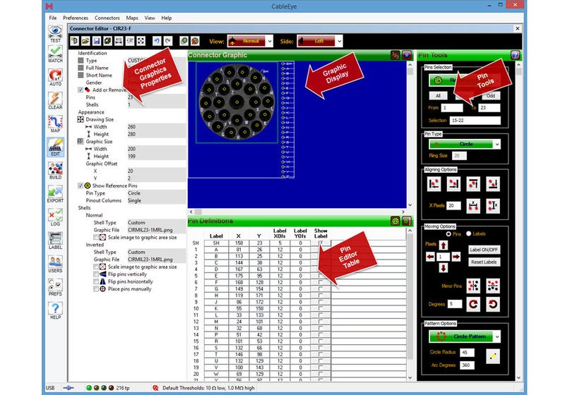 cami-707 CableEye connector design software