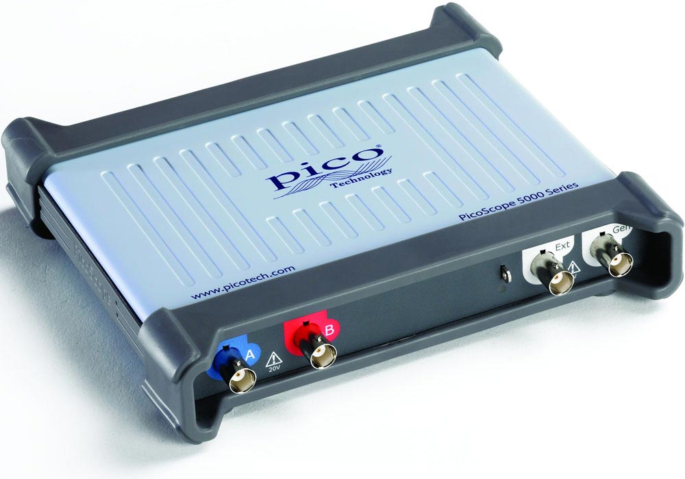 PicoScope 5244A - 200 MHz USB PC oscilloscope, flexible resolution, 2-channel