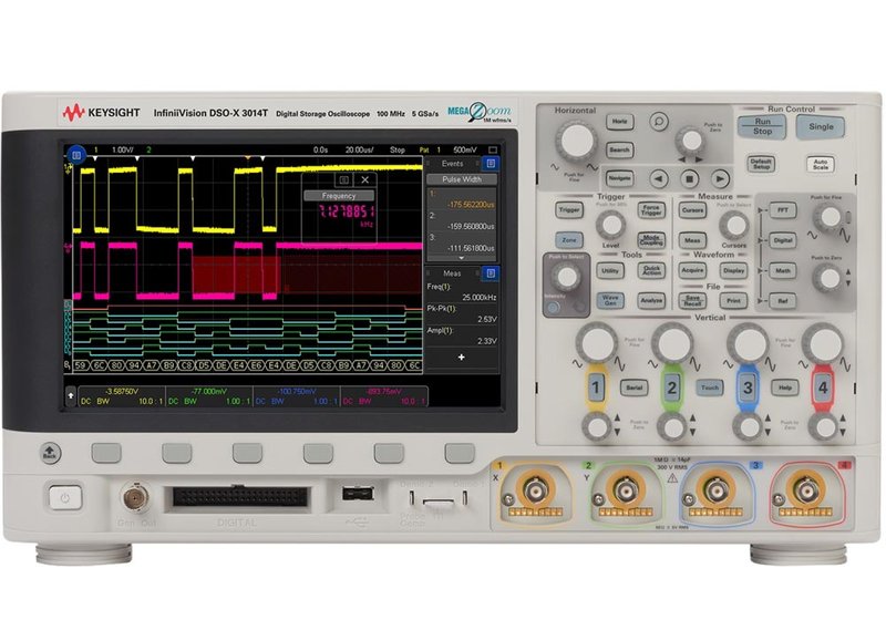 Keysight InfiniiVision DSOX3000T 2-/4-channel oscilloscope up to 1GHz, touch-screen
