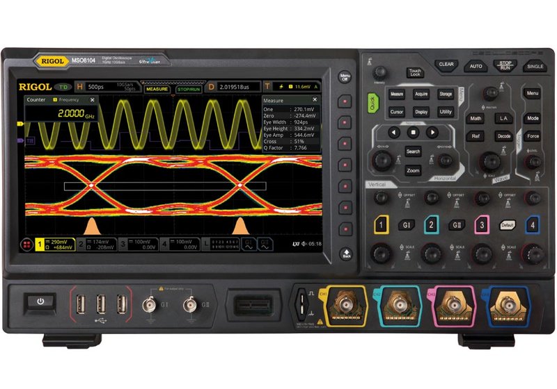 Rigol MSO8000 Series High-End 4-Channel Mixed Signal Oscilloscopes up to 2 GHz