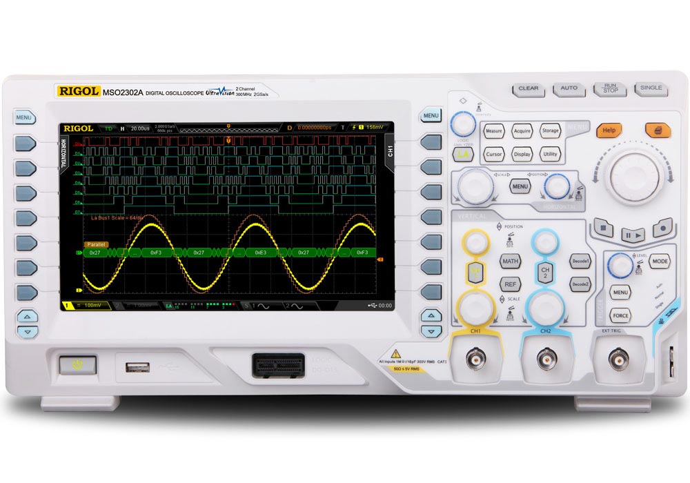 Rigol MSO2000A Series - "Economy" Mixed Signal Oscilloscopes, 2 Channels, up to 300 MHz Bandwidth