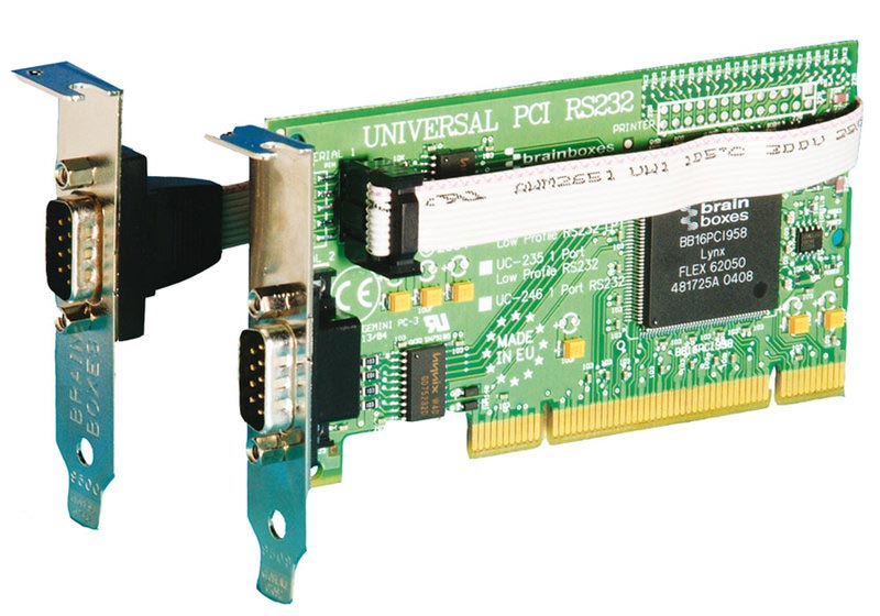 Brainboxes UC/UP Series LPT and Serial Interface Boards for Universal-PCI