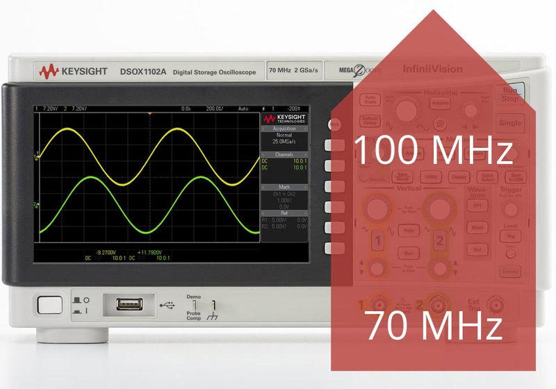 DSOX1B7T102 bandwidth upgrade for DSOX1102A/G