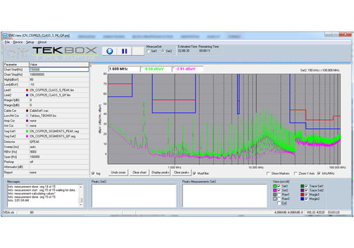 EMCview PC-Software für vorbereitende EMV-Konformitätsprüfung