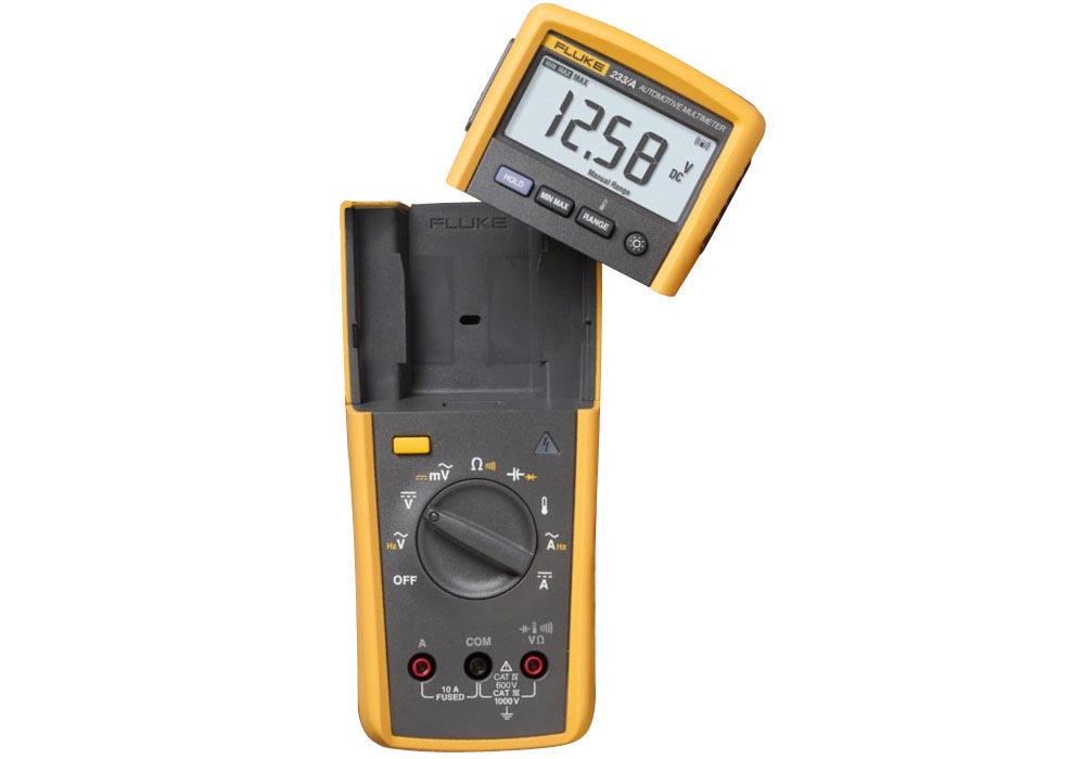 Fluke233 multimeter with detachable display module