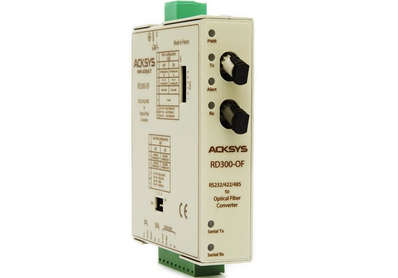 ACKSYS RD300/RD320 media converters serial to optical fiber