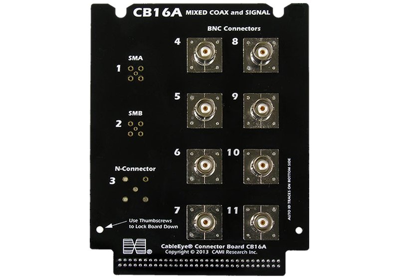 CableEye Connector-Board CB16A BNC, SMA, SMB, N