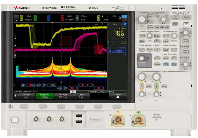 Keysight InfiniiVision DSOX6002A 2-channel oscilloscopes up to 6GHz, 20GS/s