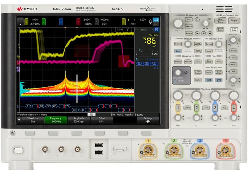 Keysight InfiniiVision DSOX6004A 4-channel oscilloscopes up to 6GHz, 20GS/s
