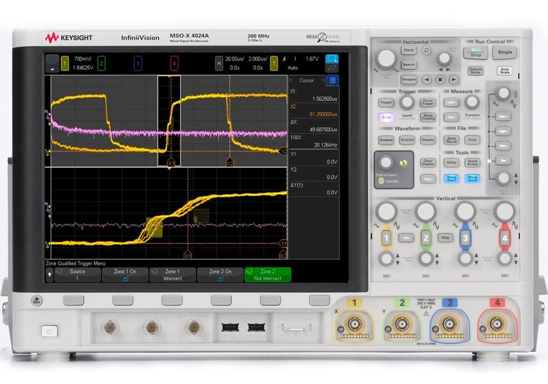 Keysight InfiniiVision 4000 X MegaZoom MSO up to 1.5 GHz, 5 GS/s
