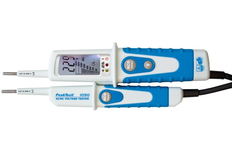 PeakTech P1090 AC/DC Voltage Tester with RCD-Test and LCD-Display