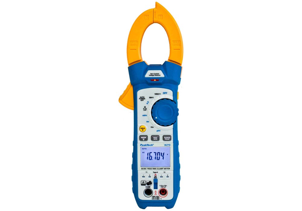 PeakTech P1670 - Digital Clamp Meter, 4 4/5-digit, 1000 A AC/DC, with True RMS and Bluetooth