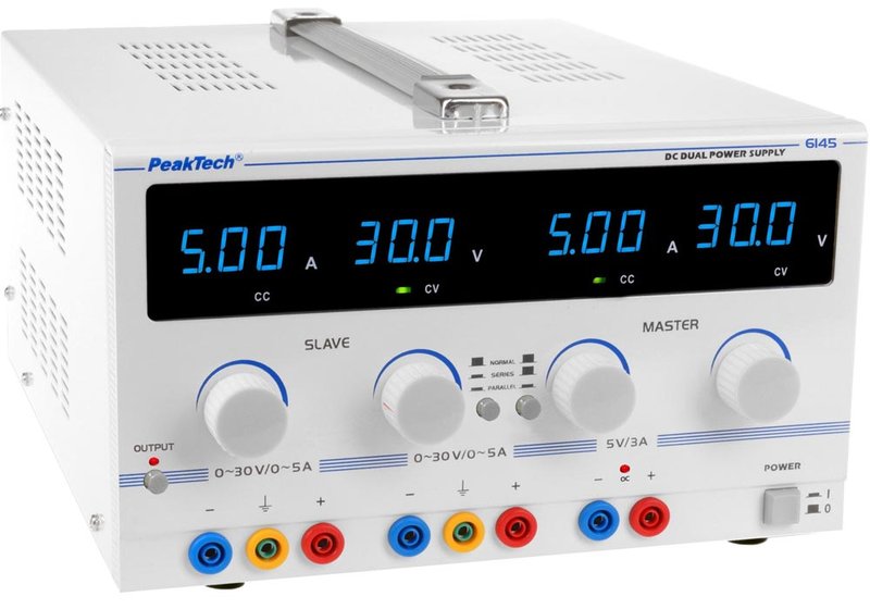 PeakTech P6145 Labor-Netzgerät, 2-Kanal, 30V/5A/150W