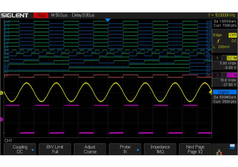 Options for the oscilloscopes of the Siglent SDS1000X series(-E)