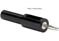 TA306, TA307 - Shrouded 4 mm to 2 mm Jack Adaptor, red or black