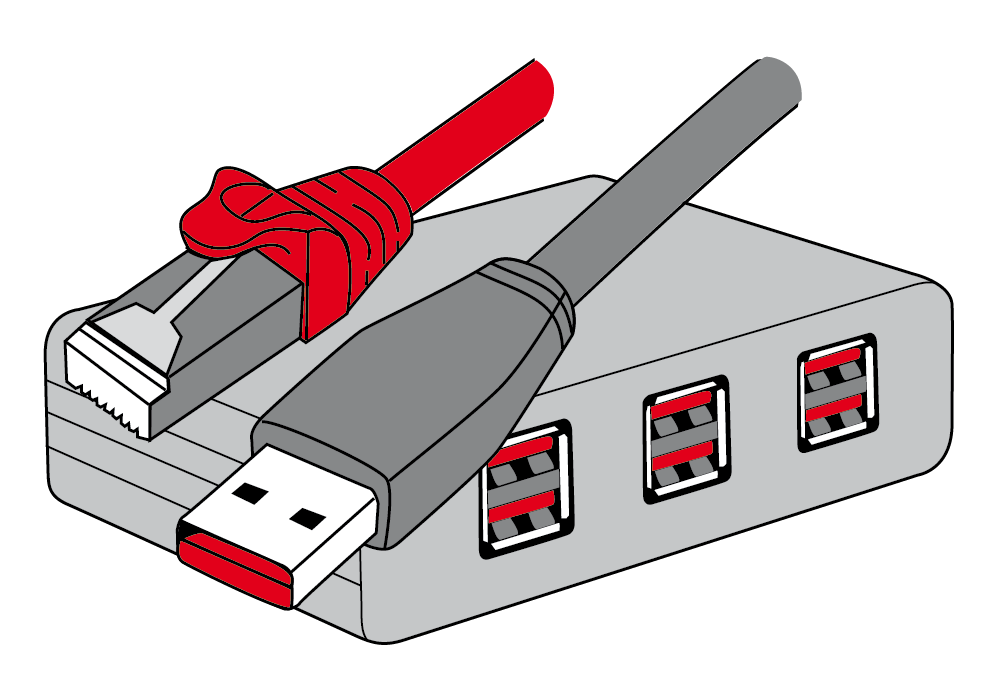 USB-Hub mit 6 schaltbaren Downstream-Ports MCD-USB-HUB-6