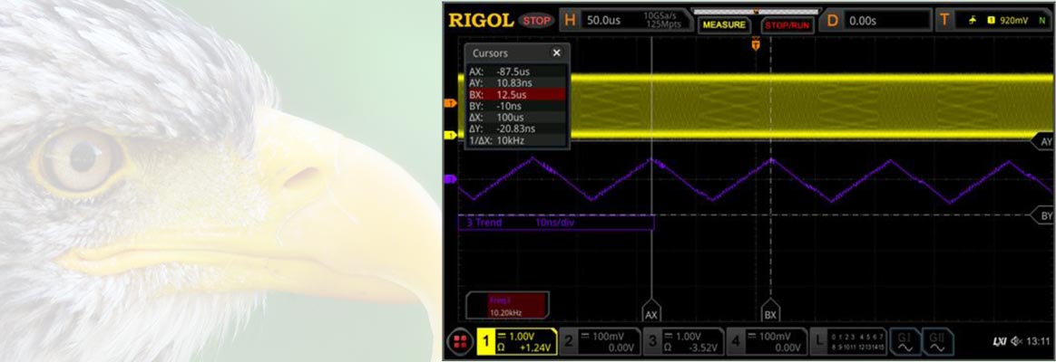 Rigol MSO8000 TIE Cursor-Messung