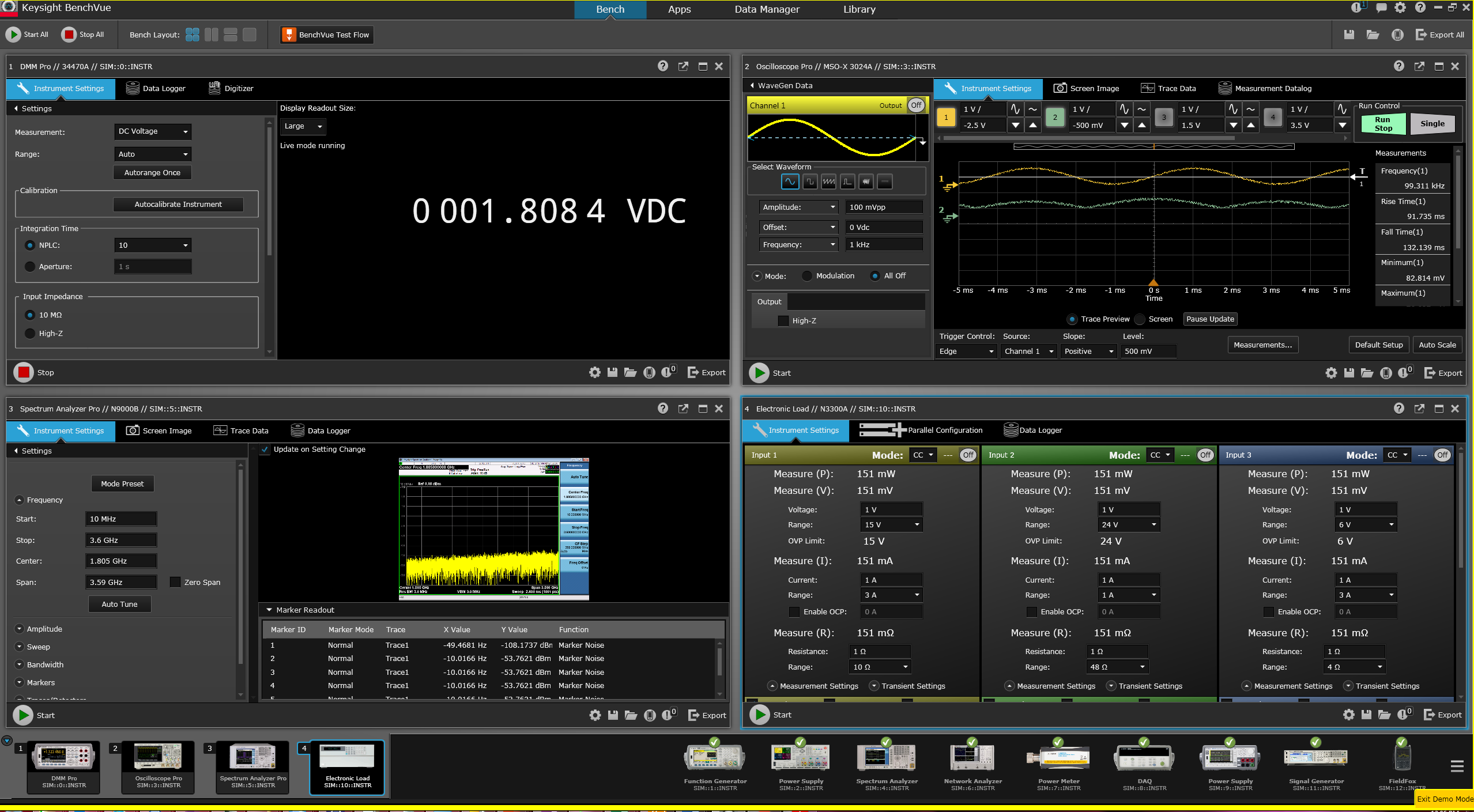 Keysight BenchVue App BV9000B Complete Controll Collection