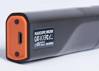 IkaScope WS200 Micro-USB connection for rechargeable battery
