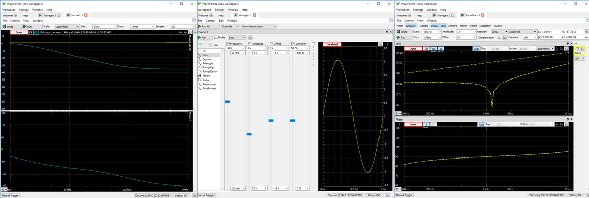 Digilent WaveForms Software Applikation - Beispiele 3